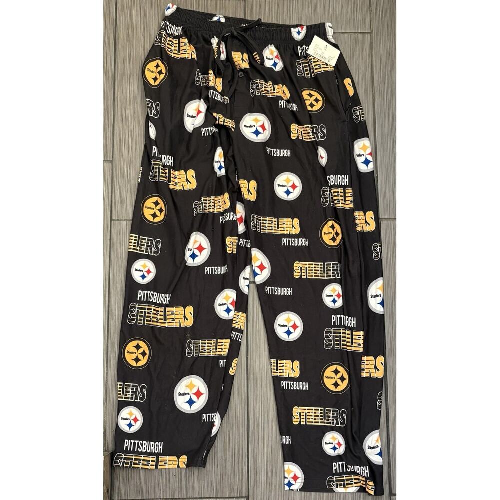Pittsburgh Steelers NFL Team Apparel Pajama Pants Men's Medium Black